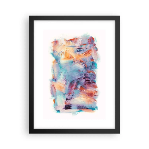 Affisch i svart ram - Färgglad röra - 30x40 cm