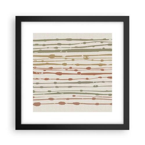 Affisch i svart ram - Musikalisk färgnotation - 30x30 cm
