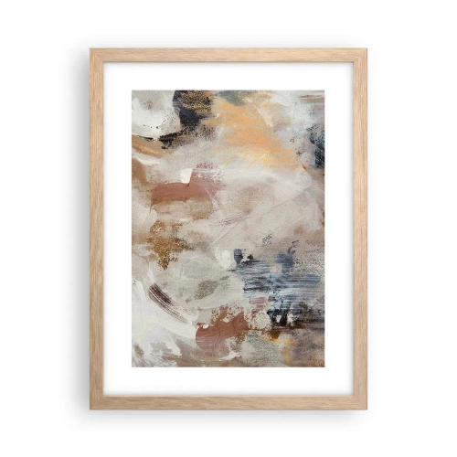 Affisch i ram av ljusek - Dimmig abstraktion - 30x40 cm