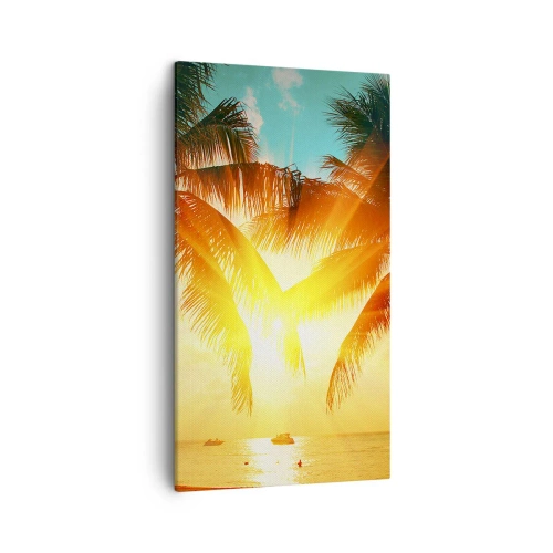 Canvastavla - Bild på duk - Exotisk par - 45x80 cm