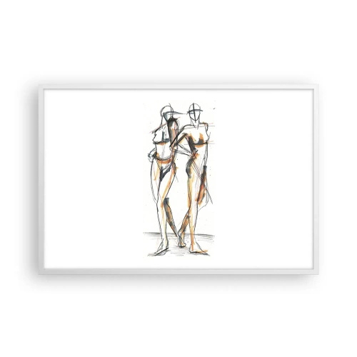 Affisch i vit ram - Charmens studie - 91x61 cm