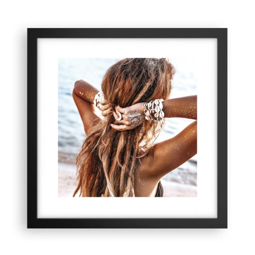 Affisch i svart ram - Vattnets och solens syster - 30x30 cm