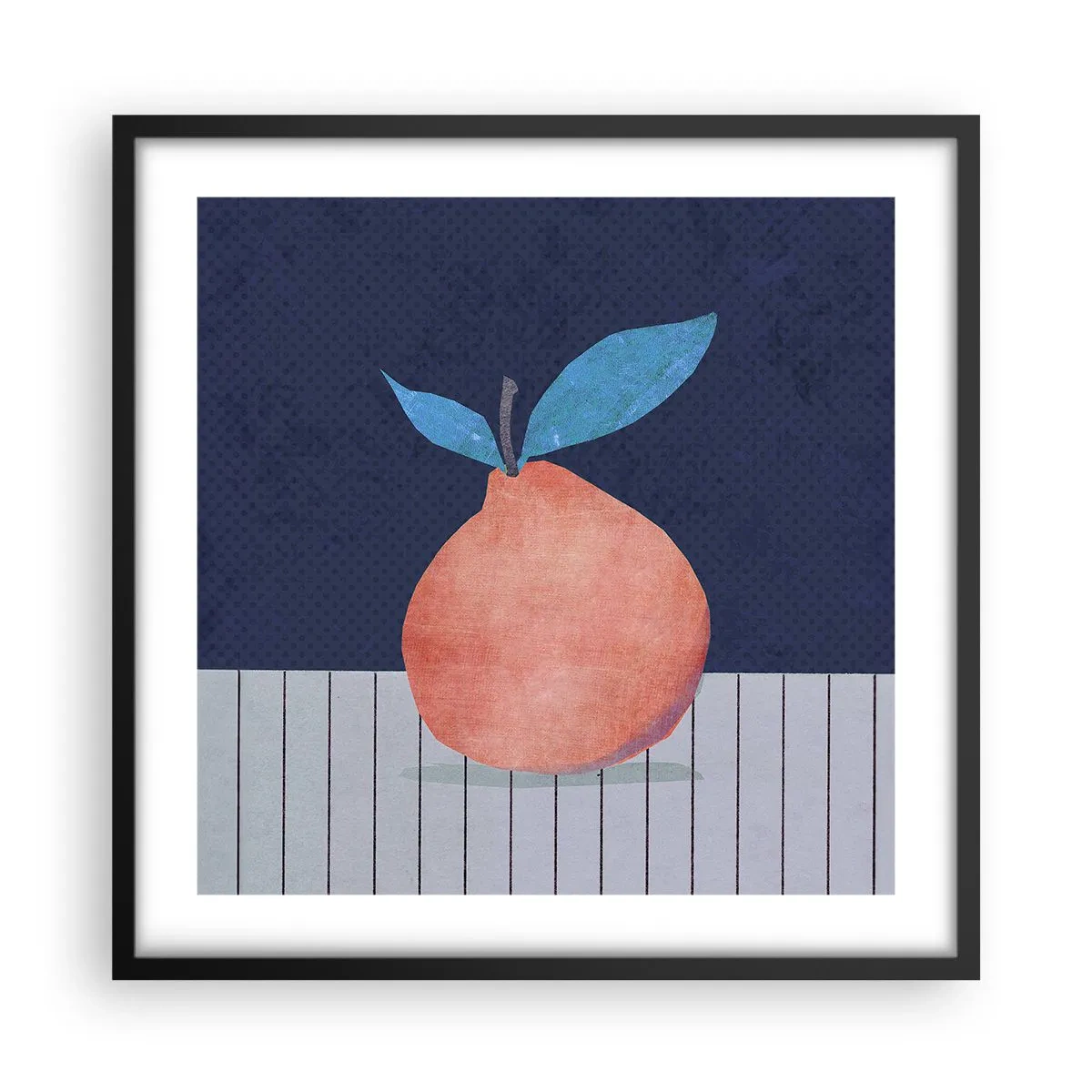 Affisch i svart ram - Konvexitet och planhet - 50x50 cm