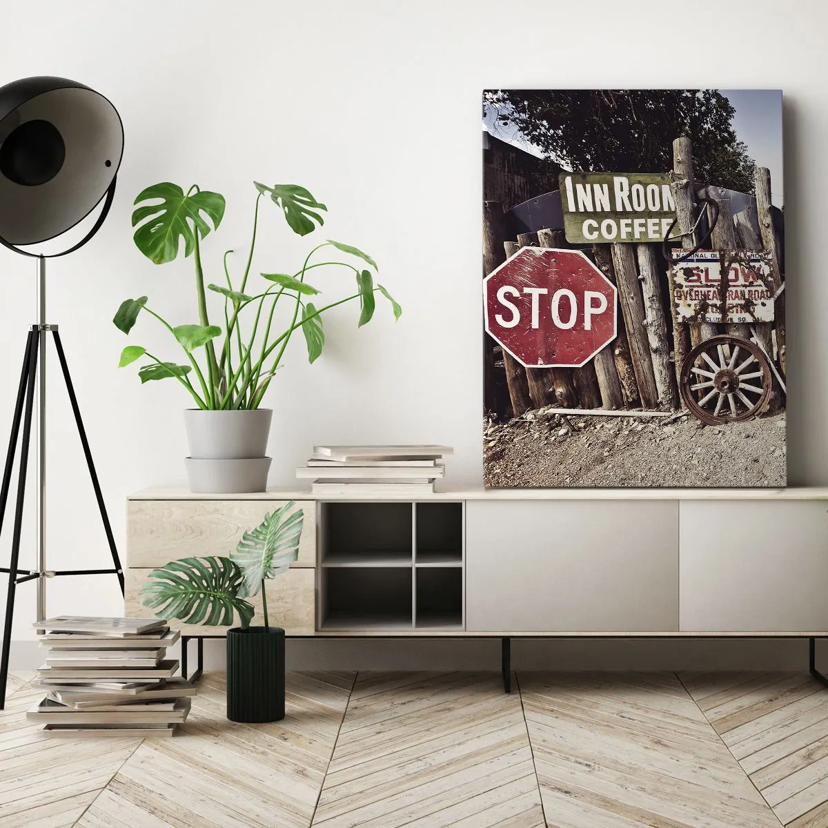 Canvastavla - Bild på duk - Och tiden står stilla - 50x70 cm