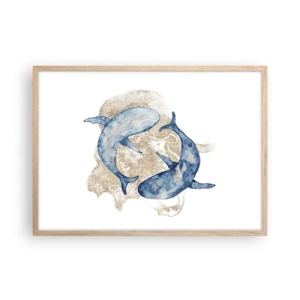 Affisch i ram av ljusek - Vänskap eller kärlek? - 70x50 cm