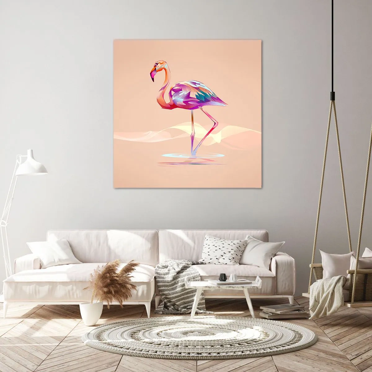 Canvastavla - Bild på duk - Goda emotioners fågel - 40x40 cm