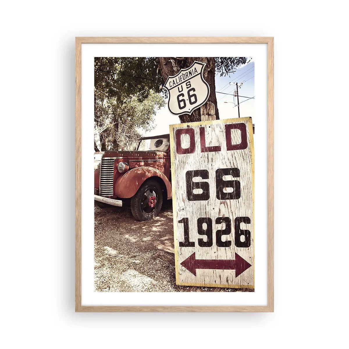 Affisch i ram av ljusek - Amerikanska provinsens legend - 50x70 cm