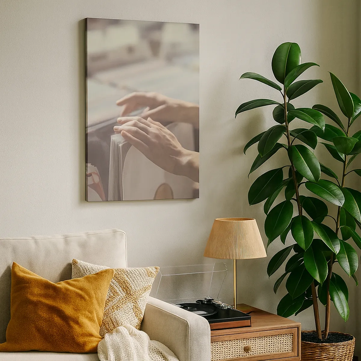 Canvastavla - Bild på duk - I jakten efter känslor - 50x70 cm