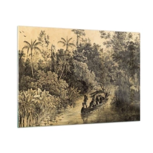 Glastavla - Bild på glas - Resa till källan - 100x70 cm