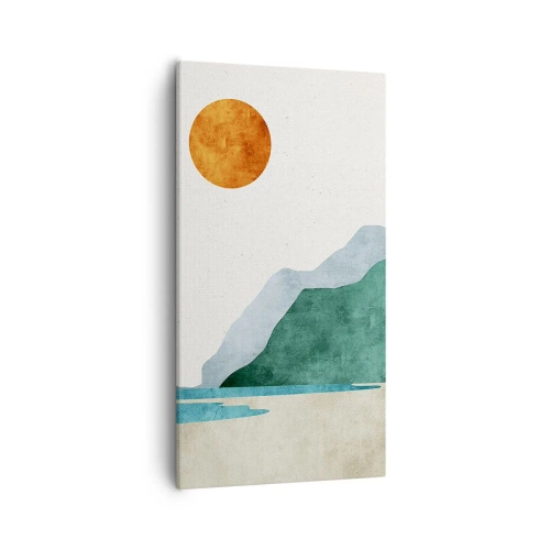 Canvastavla - Bild på duk - Landskap som det borde vara - 55x100 cm