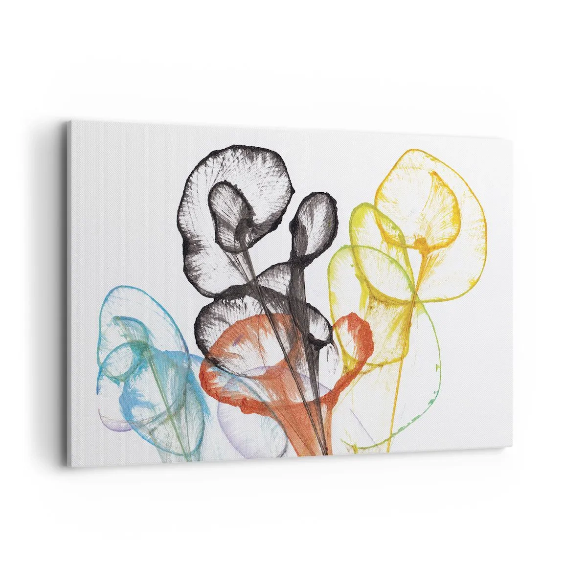 Canvastavla - Bild på duk - Blommor med själ - 120x80 cm