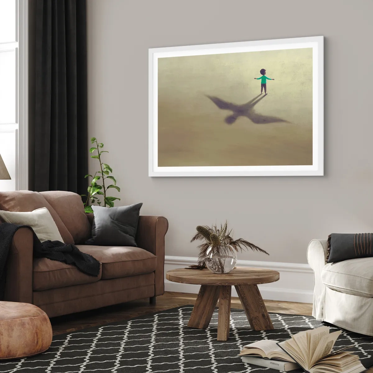 Affisch i vit ram - Framtidens hjälte - 40x30 cm