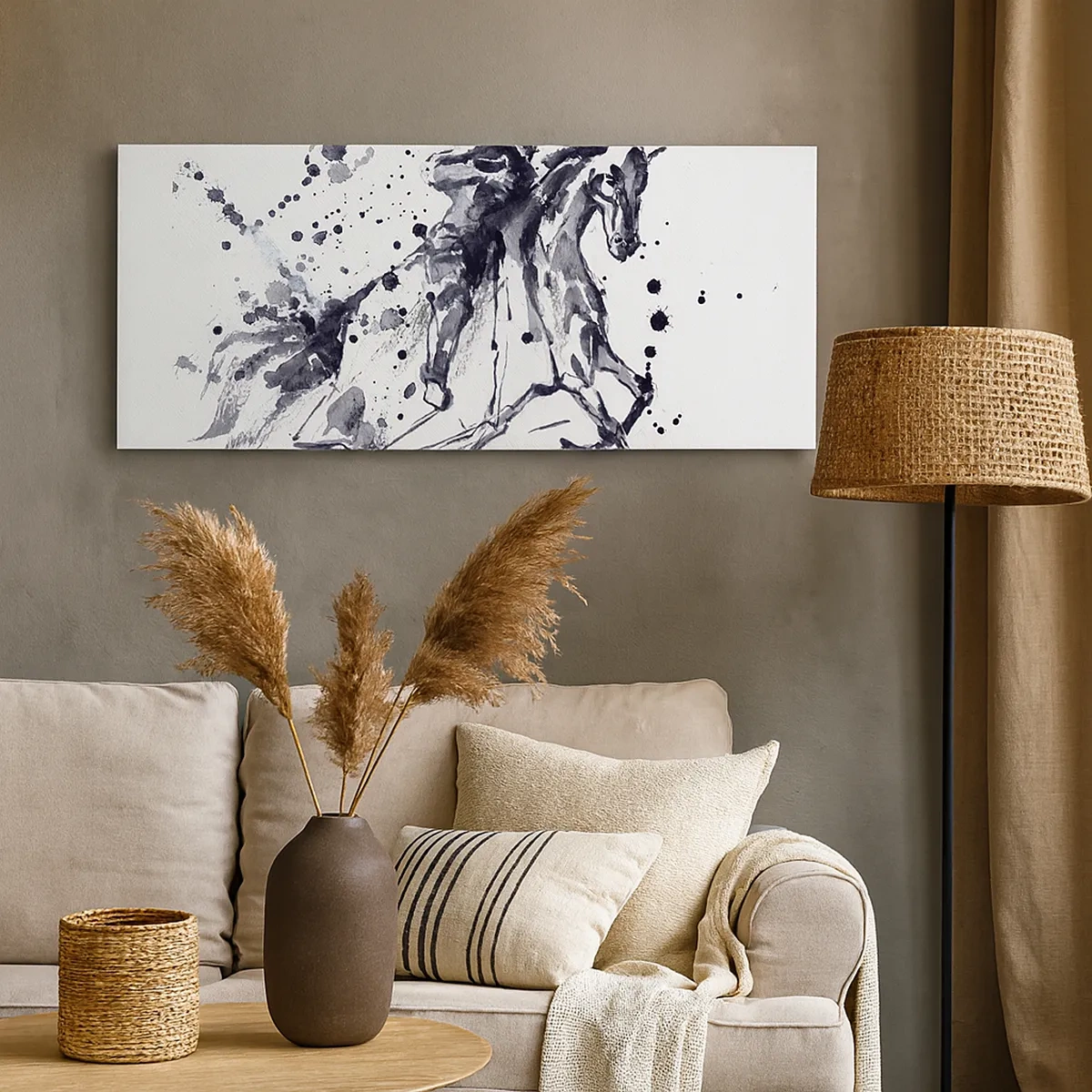 Canvastavla - Bild på duk - Svart riddare - 30x30 cm