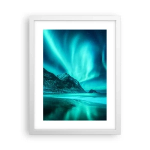 Affisch i vit ram - Nordens underverk - 30x40 cm