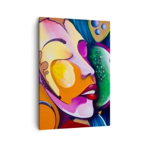 Canvastavla - Bild på duk - Känna på med färg - 50x70 cm