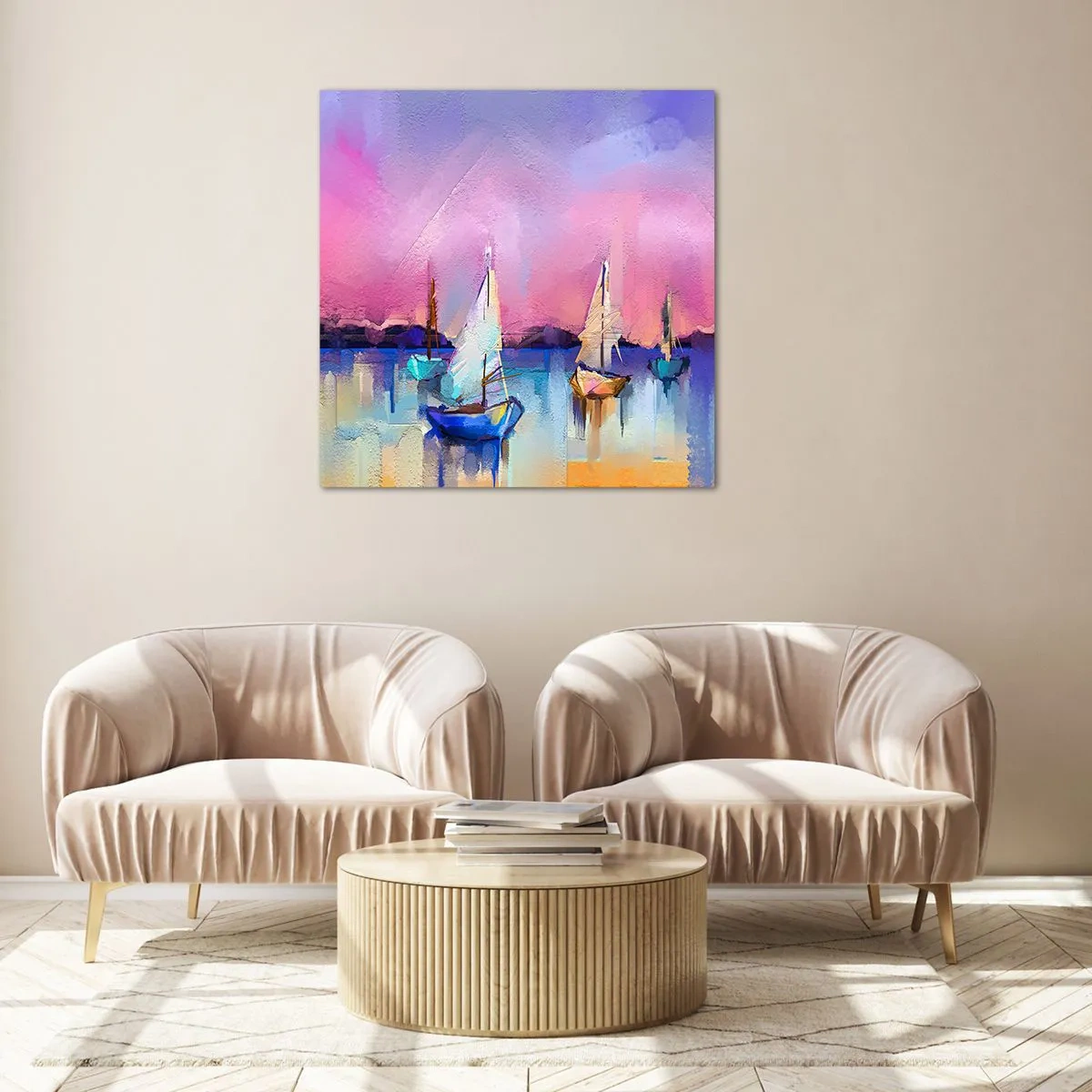 Glastavla - Bild på glas - Riktning: öppet vatten - 50x50 cm