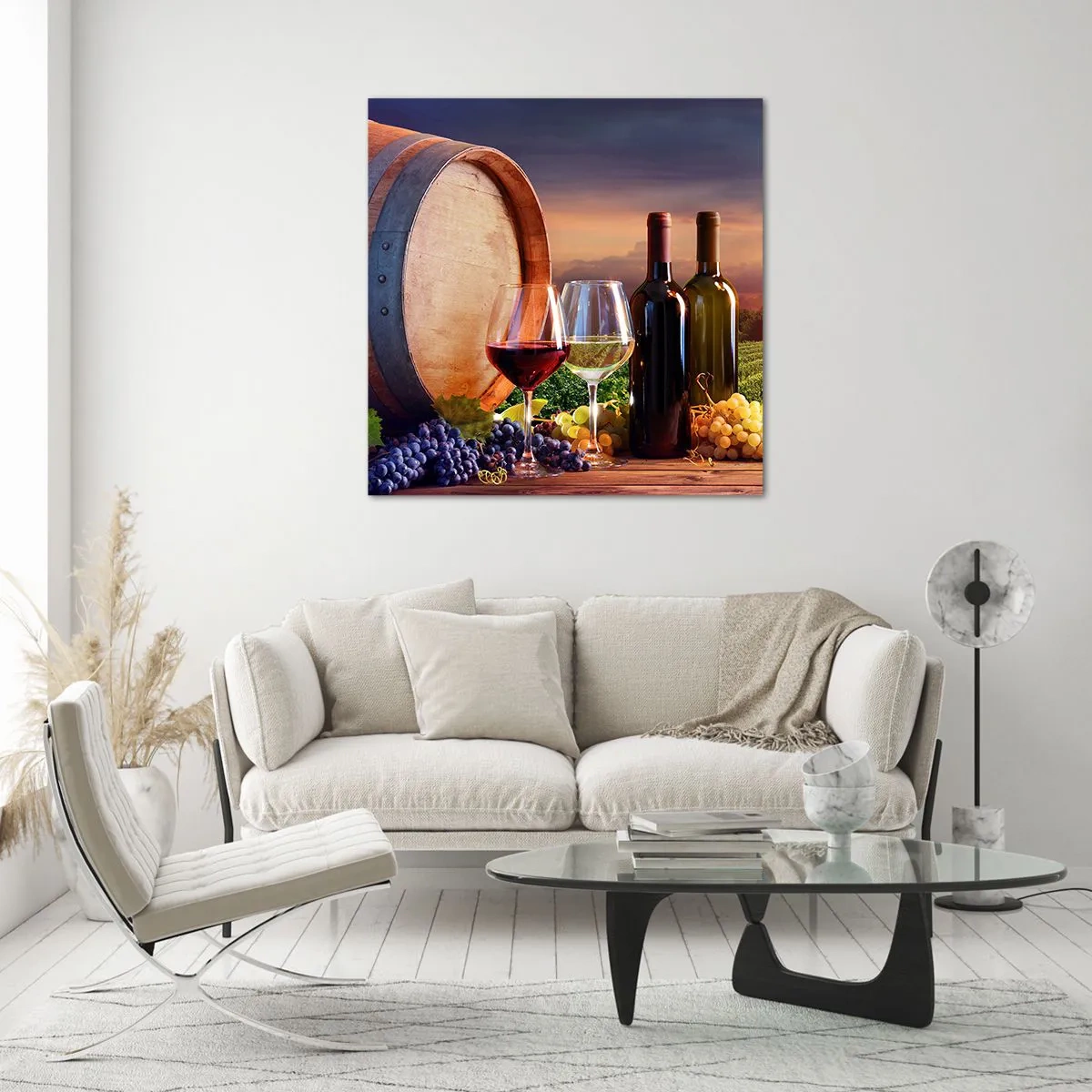 Glastavla - Bild på glas - Här smakar livet - 50x50 cm