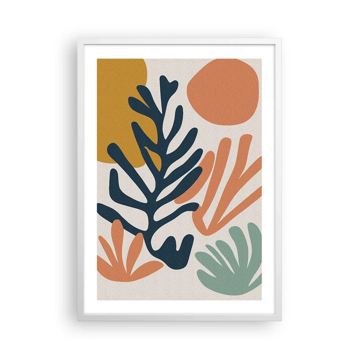 Affisch i vit ram - Korallhav - 50x70 cm