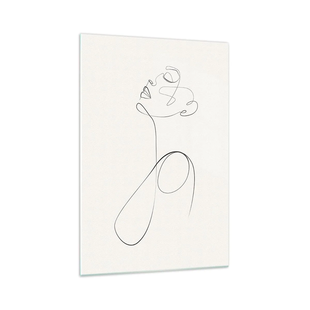 Glastavla - Bild på glas - Förvirrad i drömmarna - 70x100 cm