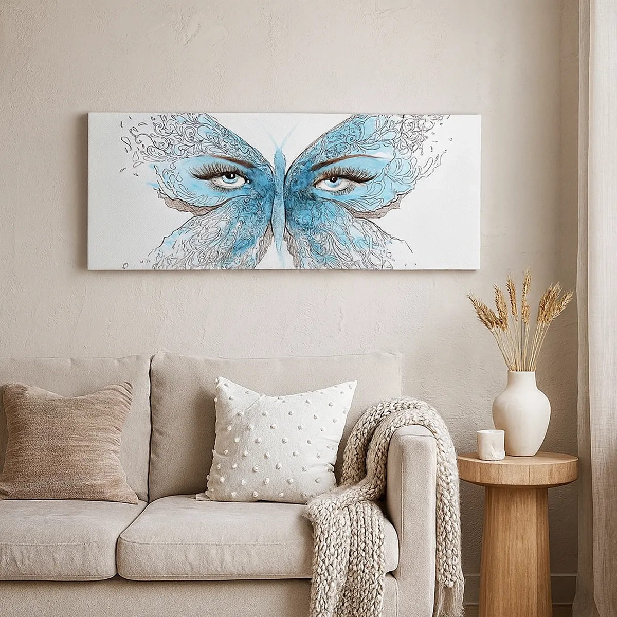 Canvastavla - Bild på duk - Fjärilögon - 30x30 cm