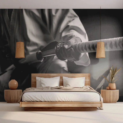 Självhäftande Fototapet Deluxe Sticker - Kämpens själ - Samurai svärd, Japan, Kampsport - 350x256 cm