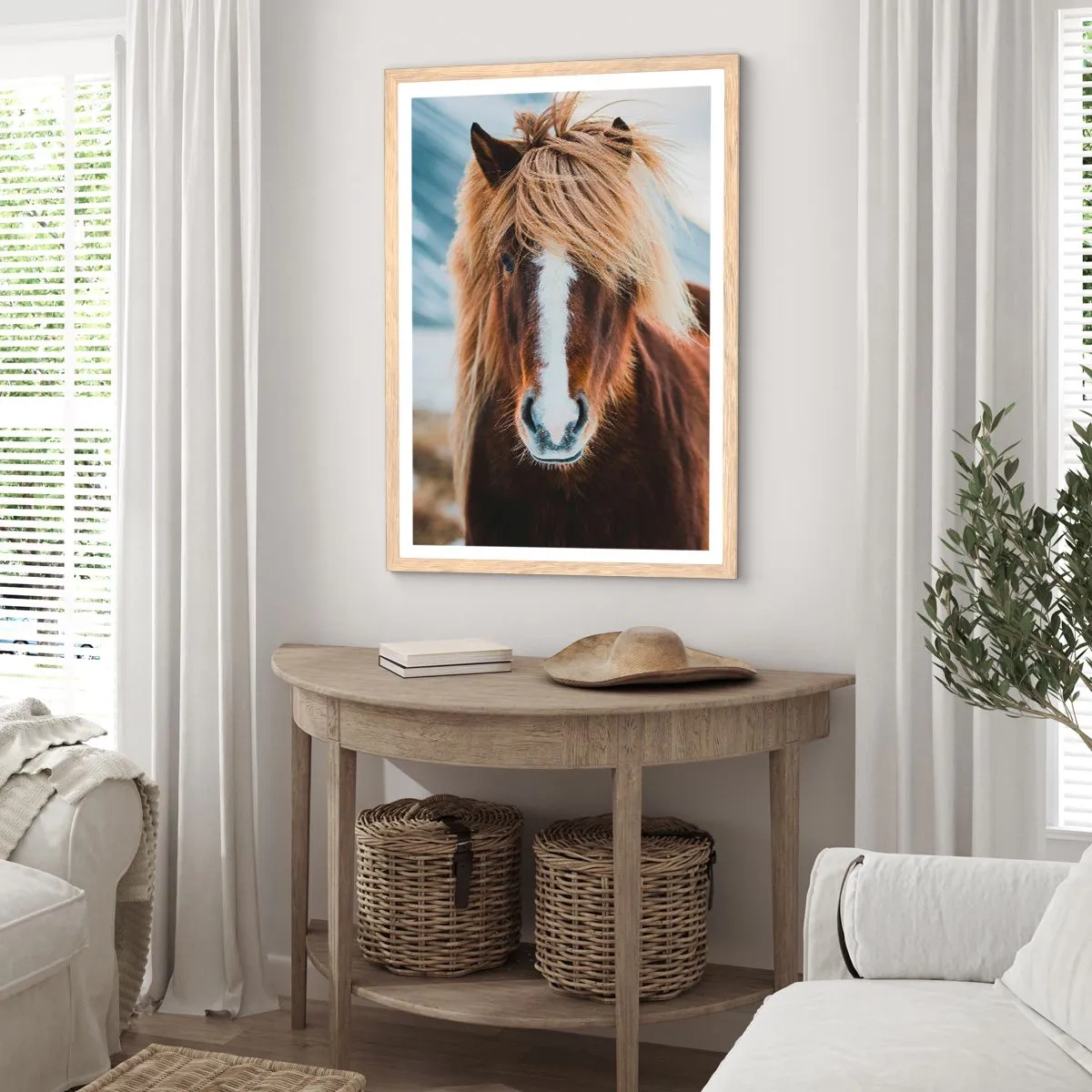 Affisch i ram av ljusek - Känner du friheten? - 50x70 cm