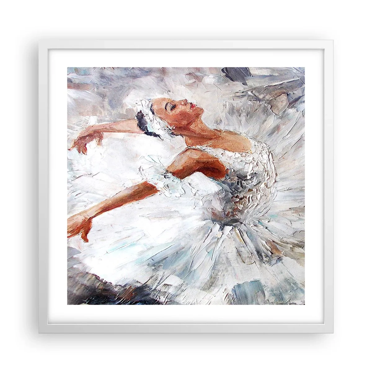 Affisch i vit ram - Fin och lätt som tyll - 50x50 cm