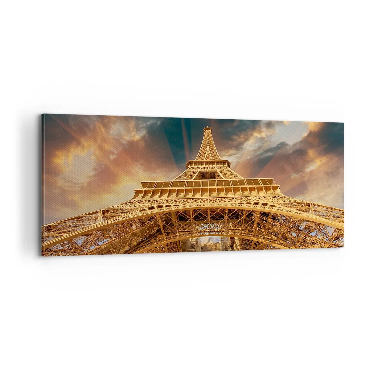 Canvastavla - Bild på duk - Hur mänskligheten nådde himlen - 100x40 cm