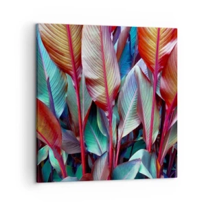 Canvastavla - Bild på duk - En färgglad tätskog - 50x50 cm