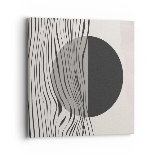 Canvastavla - Bild på duk - Halvdan komposition - 40x40 cm