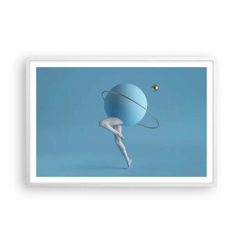 Affisch i vit ram - Och planeterna blir galna - 91x61 cm