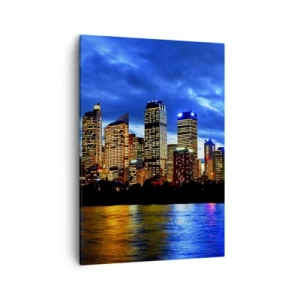 Canvastavla - Bild på duk - Ljusens och färgernas natt - 50x70 cm