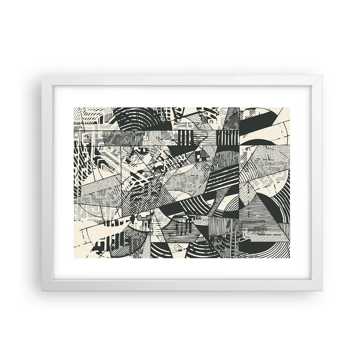 Affisch i vit ram - Nutidens dynamik - 40x30 cm