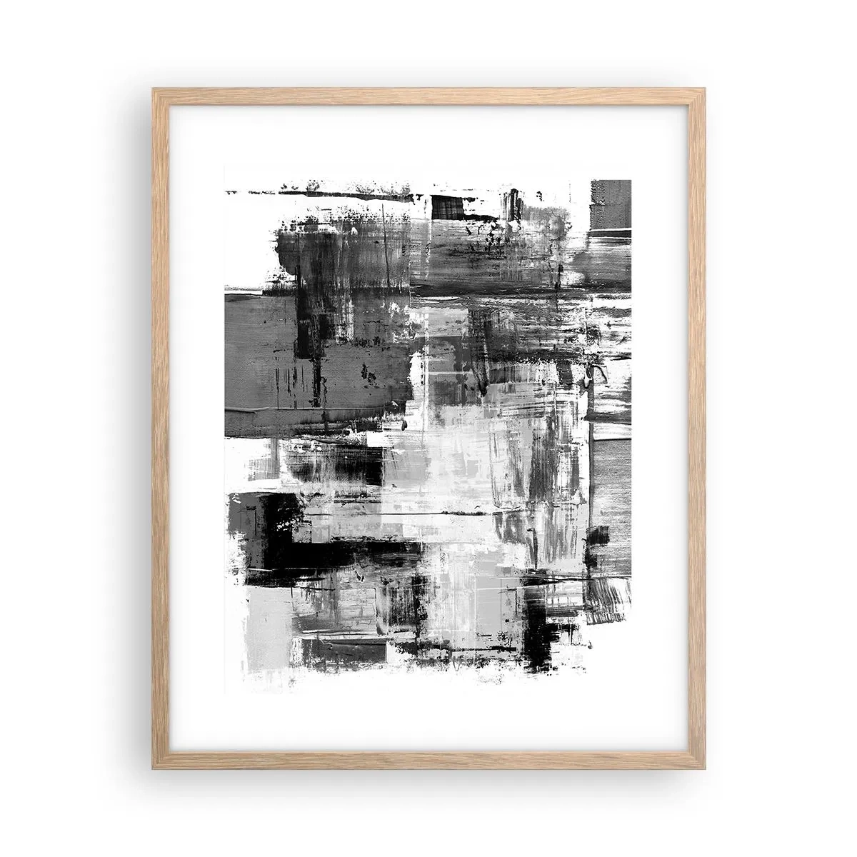 Affisch i ram av ljusek - Grått är vackert - 40x50 cm