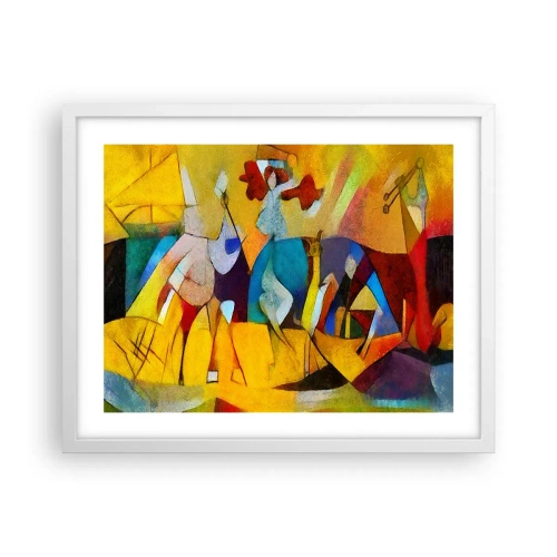 Affisch i vit ram - Sol - liv -glädje - 50x40 cm