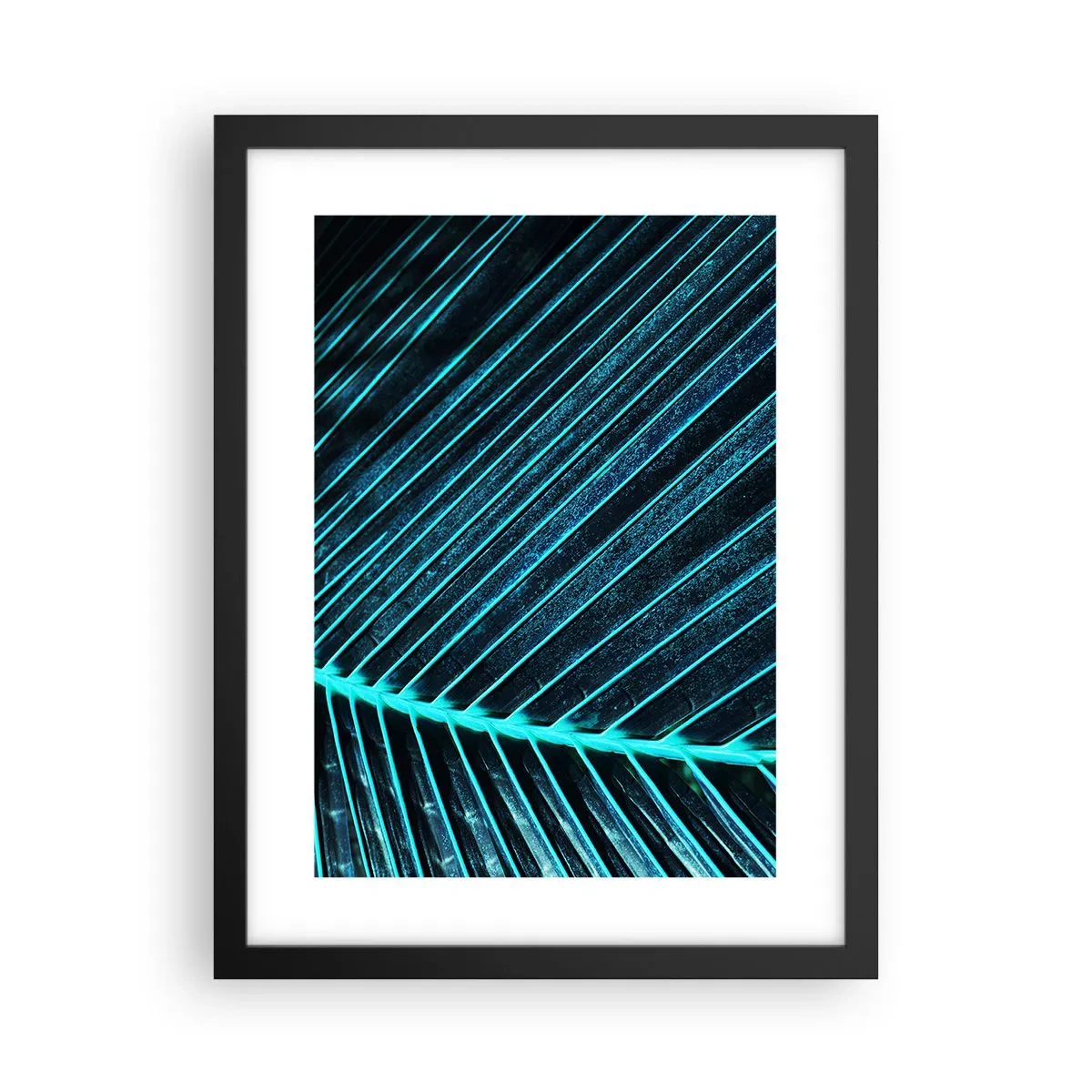Affisch i svart ram - Grön textur - 30x40 cm