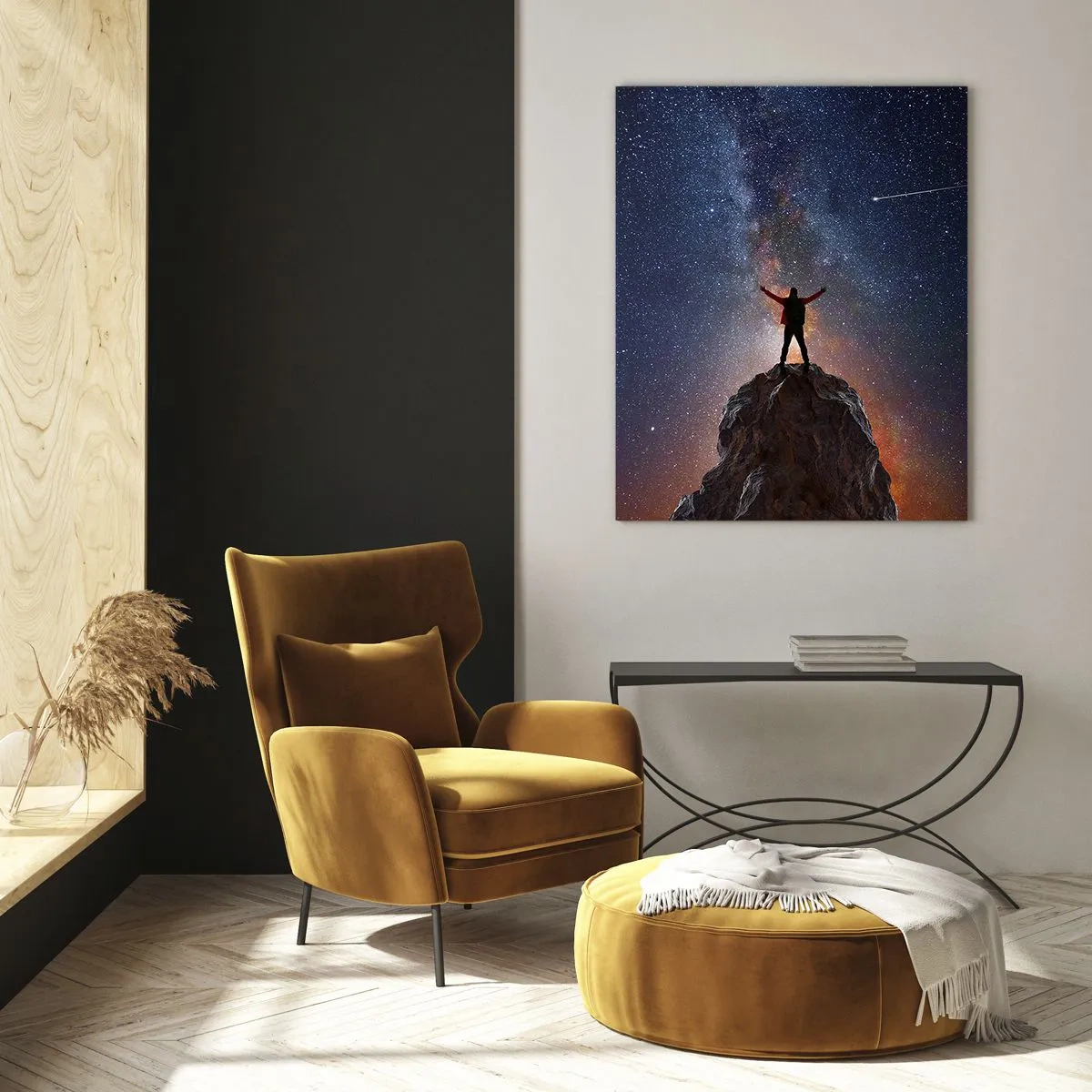 Glastavla - Bild på glas - Kraften är med mig! - 50x70 cm