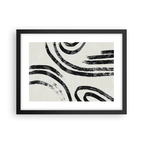 Affisch i svart ram - Halvstoppad - 40x30 cm