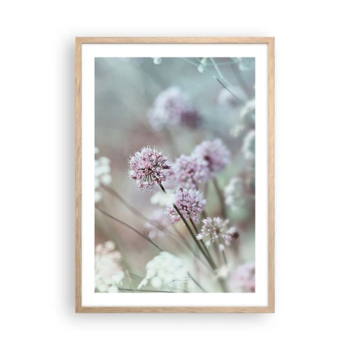 Affisch i ram av ljusek - Söta örtfiligraner - 50x70 cm