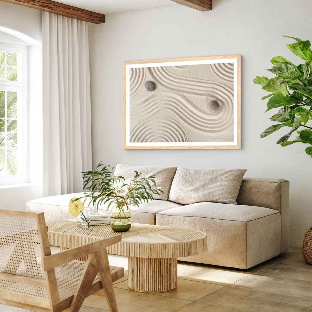 Affisch i ram av ljusek - Värmens beröring - 70x50 cm