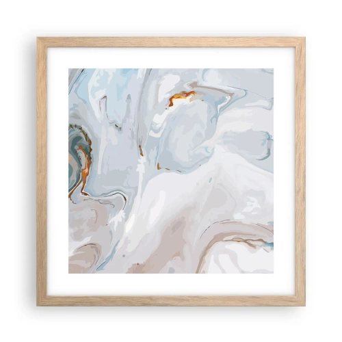 Affisch i ram av ljusek - Utbuktande vithet - 40x40 cm