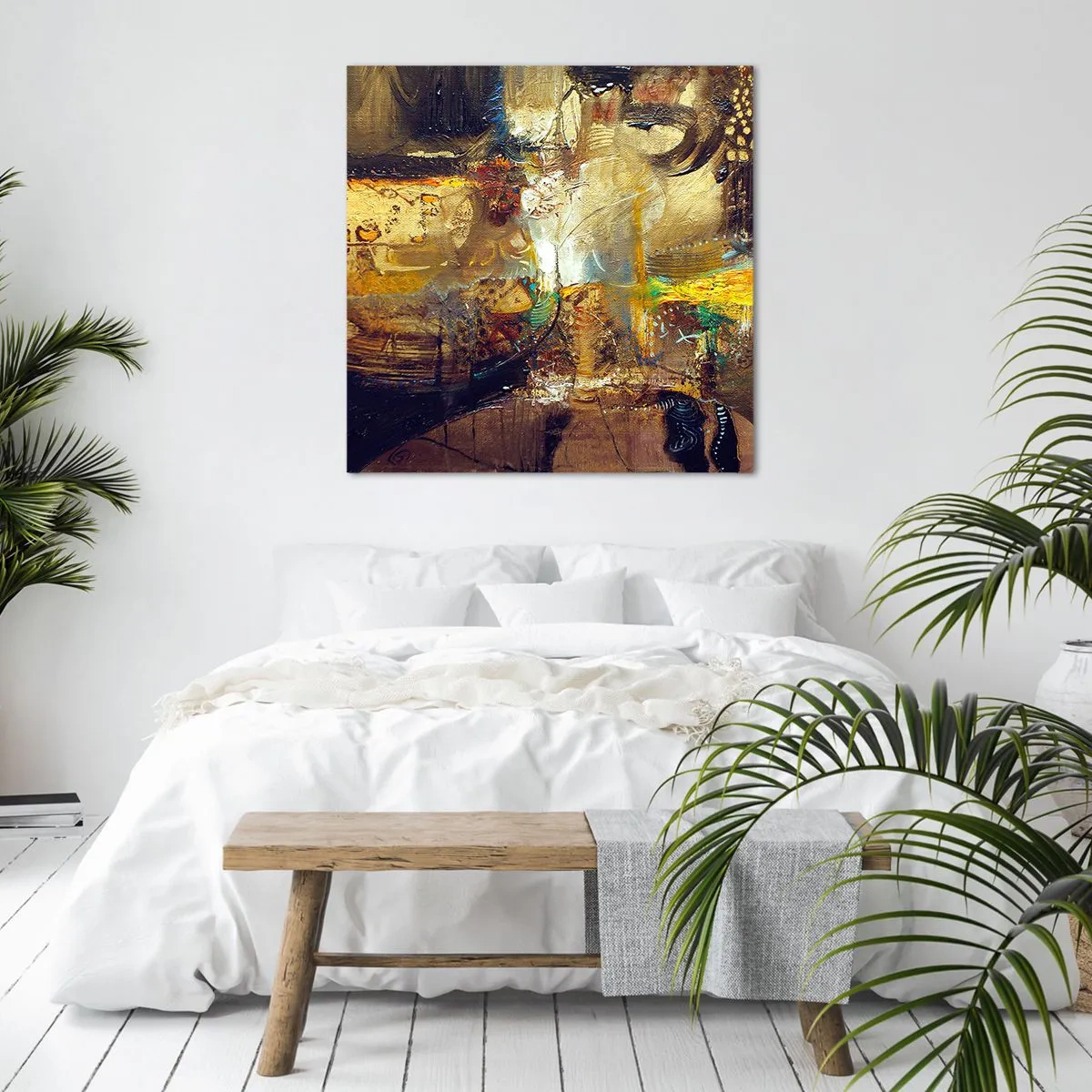 Canvastavla - Bild på duk - Kallt, varmare, hett - 40x40 cm