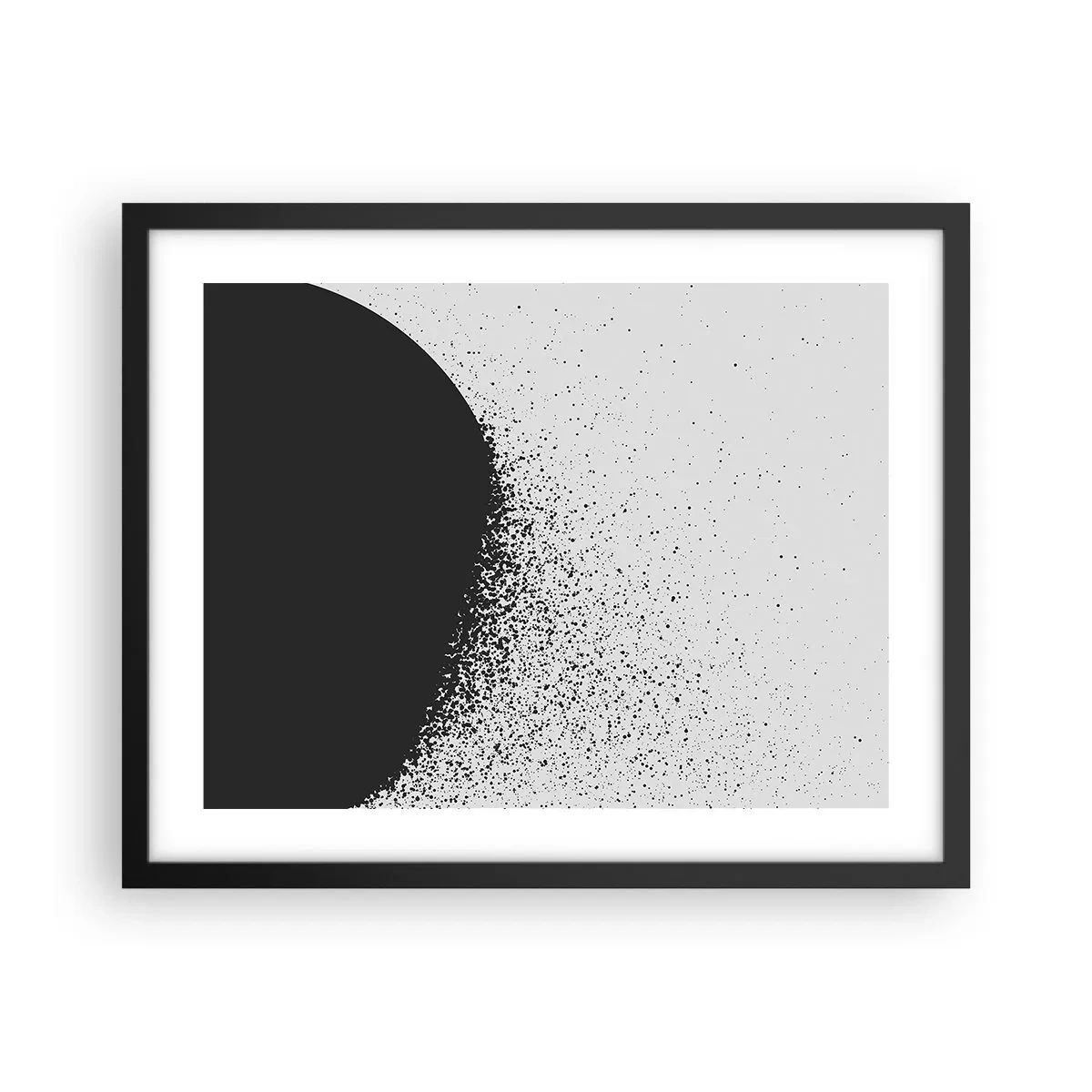 Affisch i svart ram - Partiklarnas rörelse - 50x40 cm