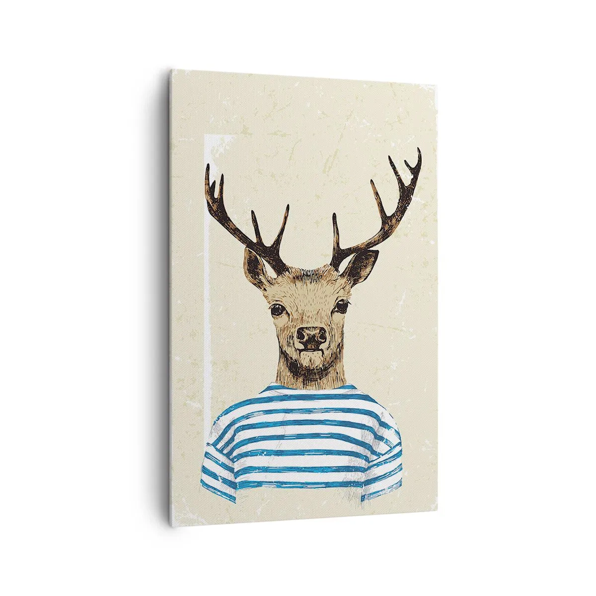 Canvastavla - Bild på duk - Ty jag gillar randiga tröjor! - 80x120 cm