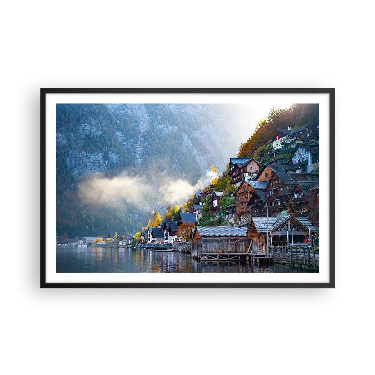 Affisch i svart ram - Alpina klimat - 91x61 cm