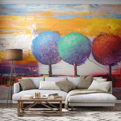 Självhäftande Fototapet Deluxe Sticker - Tredje gången gillt - Landskap, Träd, Bit - 250x175 cm