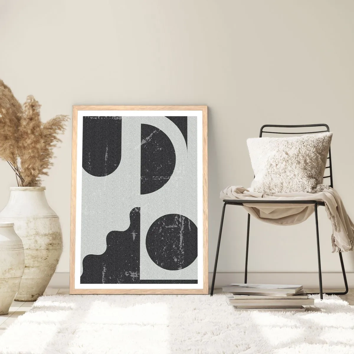 Affisch i ram av ljusek - Komposition ovanför och under - 50x70 cm