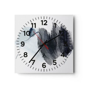 Väggklocka - Klocka på glas - Intensitet och rörelse - 40x40 cm