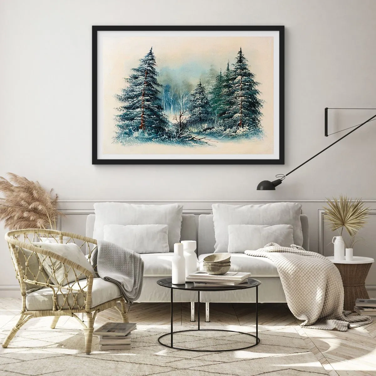 Affisch i svart ram - Redo för Julen - 70x50 cm