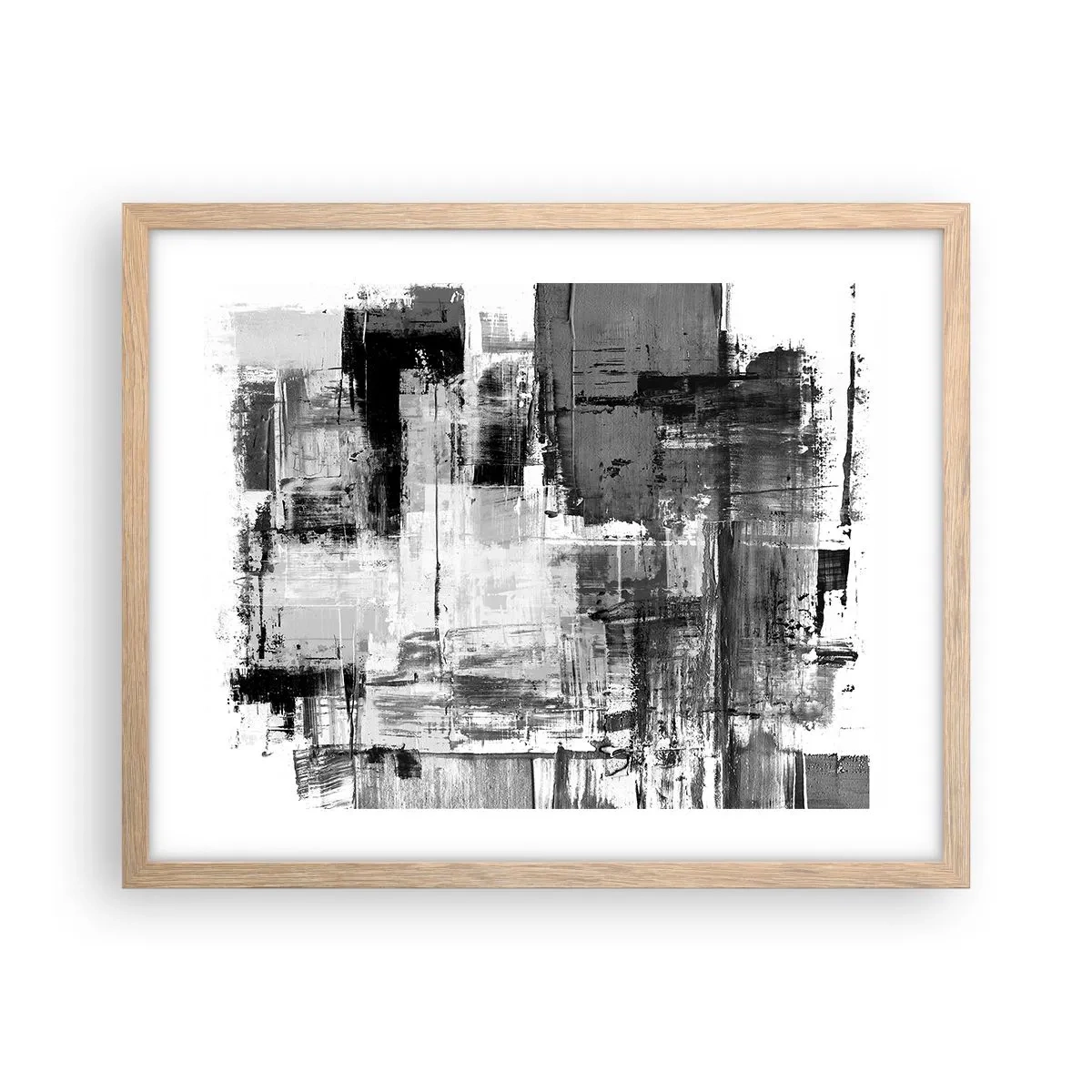 Affisch i ram av ljusek - Grått är vackert - 50x40 cm